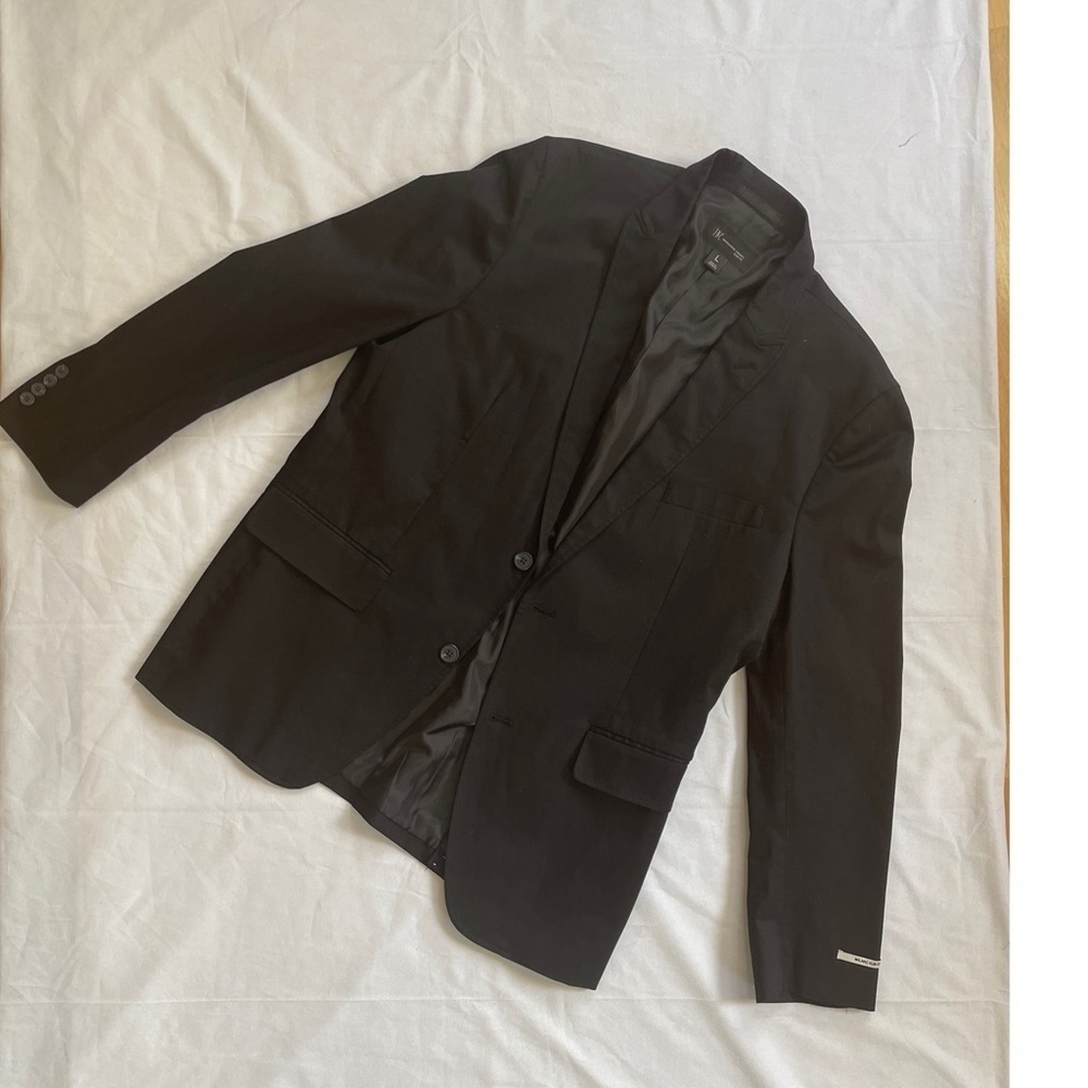 INC International Concepts  Men’s Milan Slim Fit Mens Black Blazer Fully…
